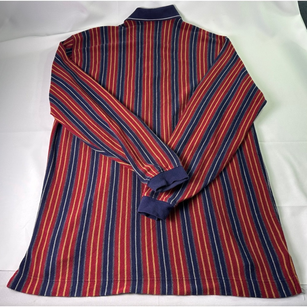 Vintage Dockers XL Rugby Polo Shirt Long Sleeve‎ Striped Made In USA - Picture 5 of 8